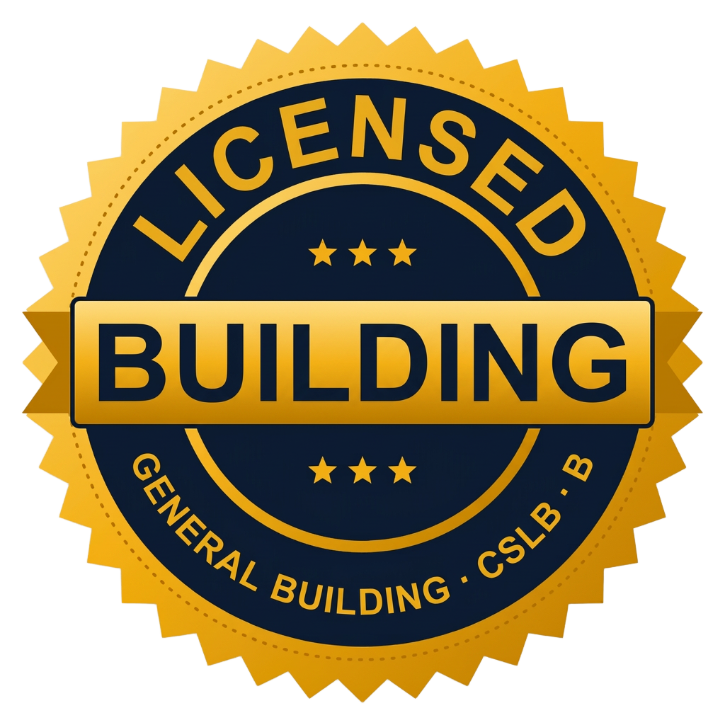 Licensed General Building Contractor badge, CSLB B